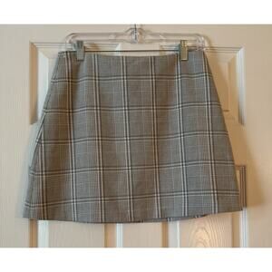Wilfred Artizia Skirt Women's Small A-Line Mini Plaid Preppy Lined Gray Size 10
